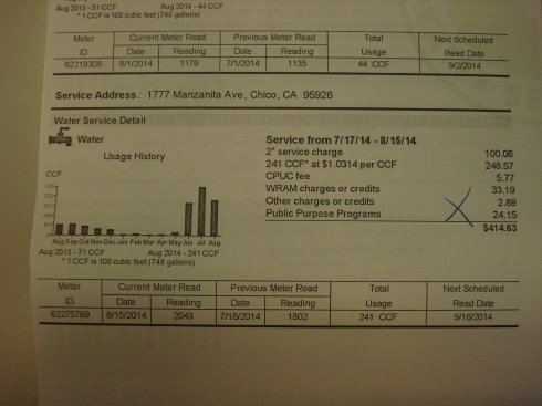 Wait a minute - here's the other half of that bill - over $1200/month to shower a bunch of guys who might put out a fire once a week?